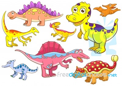 Cute Dinosaurs Stock Image