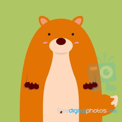 Cute Fat Big Fox Stock Image