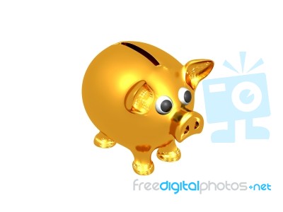 Cute Piggy Bank Stock Image