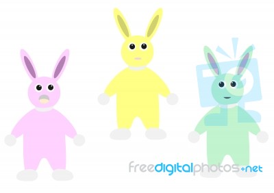 Cute Rabbit Cartoon Stock Image