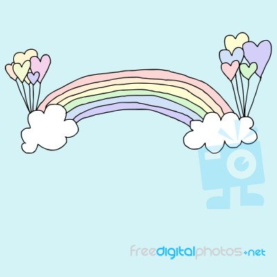 Cute Rainbow Stock Image