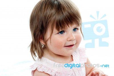 Cute Smiling Baby Girl Stock Photo