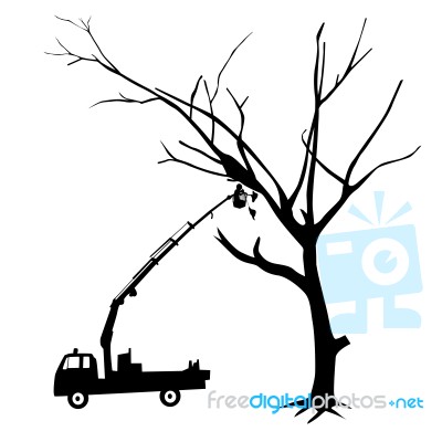 Cutting Tree Stock Image