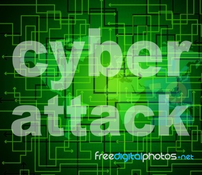 Cyber Attack Indicates World Wide Web And Crime Stock Image