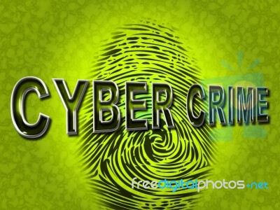 Cyber Crime Indicates Spyware Malware And Hackers Stock Image