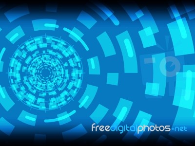 Cyber Security Abstract Circle Technology Background Stock Image