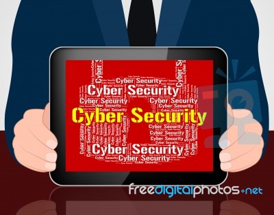 Cyber Security Indicates World Wide Web And Protect Stock Image