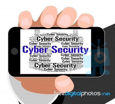 Cyber Security Indicates World Wide Web And Searching Stock Image