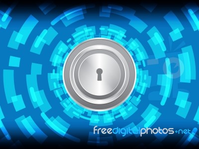 Cyber Security Keyhole Lock Stock Image