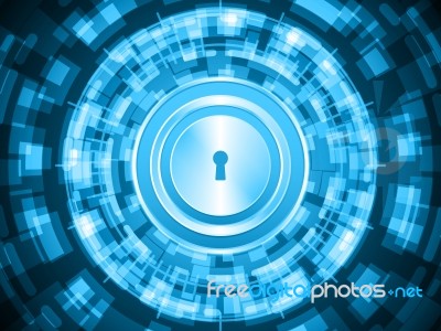 Cyber Security Keyhole Lock Stock Image