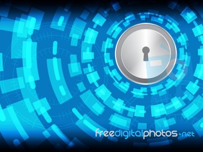 Cyber Security Keyhole Lock Stock Image