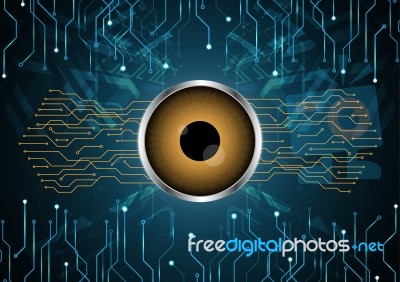 Cyber Security Watching Eye Stock Image