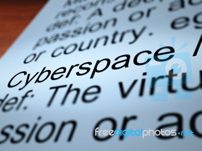 Cyberspace Word Definition Stock Photo