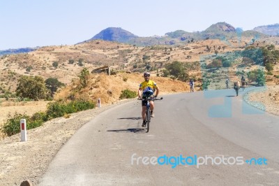 Cycling In Ethiopia Stock Photo