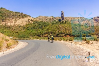 Cycling In Ethiopia Stock Photo