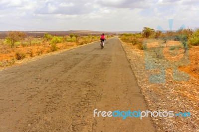 Cycling In Ethiopia Stock Photo