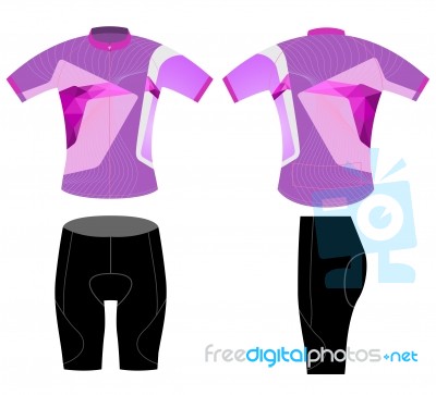 Cycling Vest Design Woman Style On A White Background Stock Image