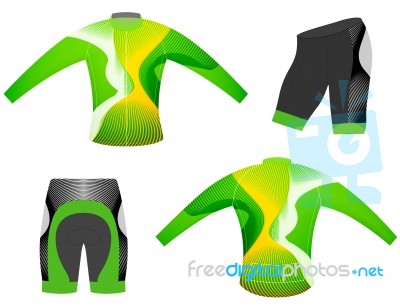 Cycling Vest Long Sleeved Sports T-shirt Stock Image