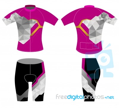 Cycling Vest Low Poly Scene Stock Image