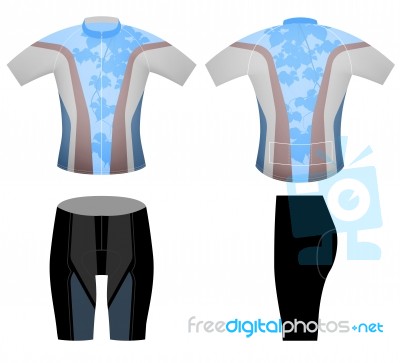 Cycling Vest Sports T-shirt Blue Style Stock Image