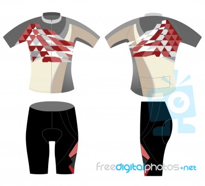 Cycling Vest Sports Uniform On A White Background Stock Image