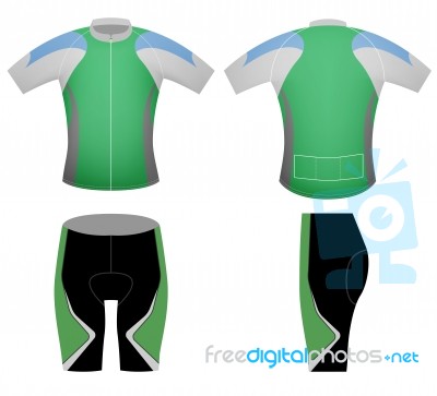 Cyclist Uniform Graphic T-shirt Stock Image