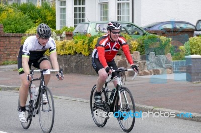 Cyclists Participating In The Velethon Cycling Event In Cardiff Stock Photo