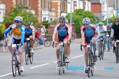 Cyclists Participating In The Velethon Cycling Event In Cardiff Stock Photo