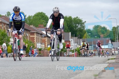 Cyclists Participating In The Velethon Cycling Event In Cardiff Stock Photo