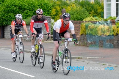 Cyclists Participating In The Velethon Cycling Event In Cardiff Stock Photo