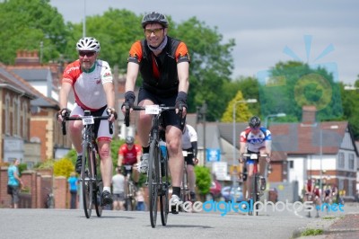 Cyclists Participating In The Velethon Cycling Event In Cardiff Stock Photo