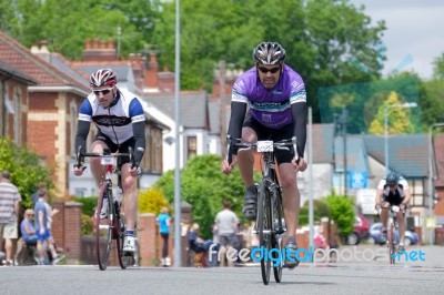 Cyclists Participating In The Velethon Cycling Event In Cardiff Stock Photo