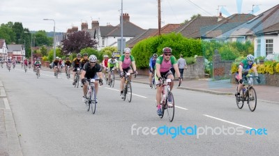 Cyclists Participating In The Velethon Cycling Event In Cardiff Stock Photo