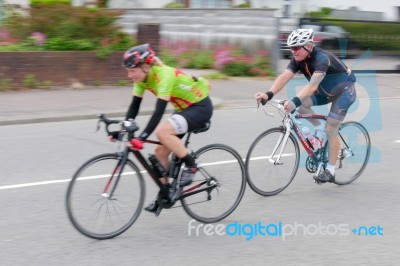 Cyclists Participating In The Velethon Cycling Event In Cardiff Stock Photo