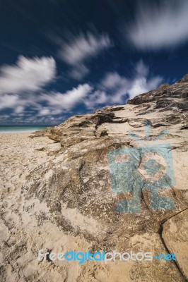 Cylinder Beach On Stradbroke Island, Queensland Stock Photo