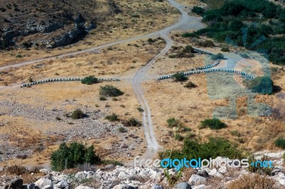 Cyprus, Greece/europe - July 21 : Three Lines Of Beehives In Cyp… Stock Photo