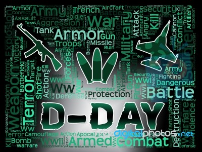 D-day Words Represents Operation Overlord And France Landings Stock Image