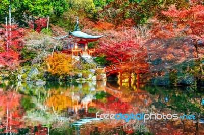 Daigoji Temple In Autumn, Kyoto. Japan Autumn Seasons Stock Photo