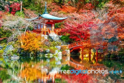 Daigoji Temple In Autumn, Kyoto. Japan Autumn Seasons Stock Photo