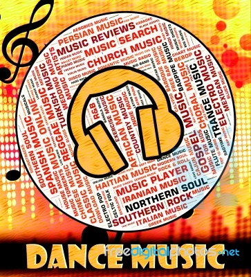 Dance Music Indicates Sound Track And Acoustic Stock Image