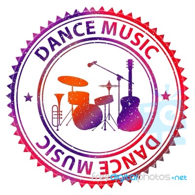 Dance Music Shows Dancing Song And Acoustic Stock Image