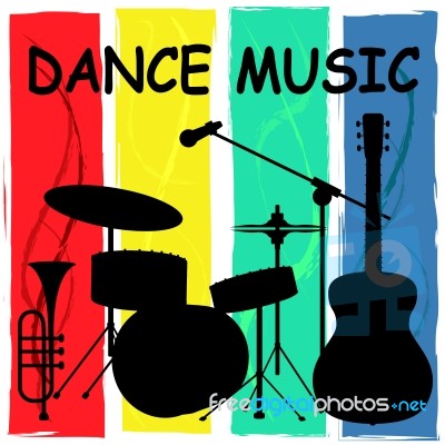 Dance Music Shows Disco Soundtracks And Dancing Stock Image