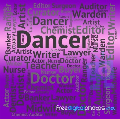 Dancer Job Meaning Jobs And Position Stock Image