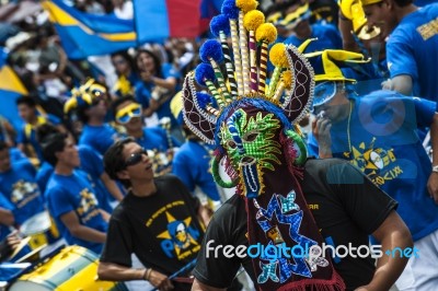 Dancers At A Parade, Quito's Day, Ecuador Stock Photo