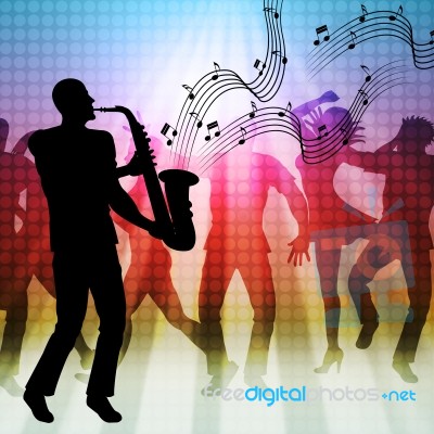 Dancing Music Represents Sound Track And Acoustic Stock Image