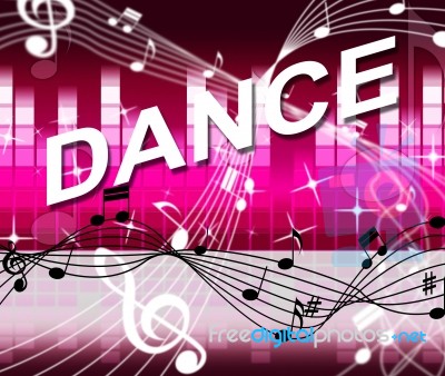 Dancing Music Shows Sound Track And Melody Stock Image