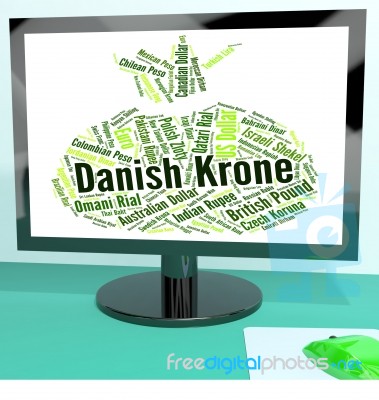 Danish Krone Represents Exchange Rate And Currency Stock Image