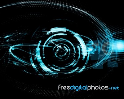 Dark Blue Futuristic Background Stock Image