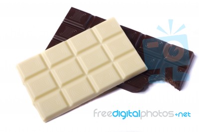 Dark Chocolate Bar Stock Photo