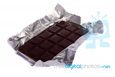 Dark Chocolate Bar Stock Photo